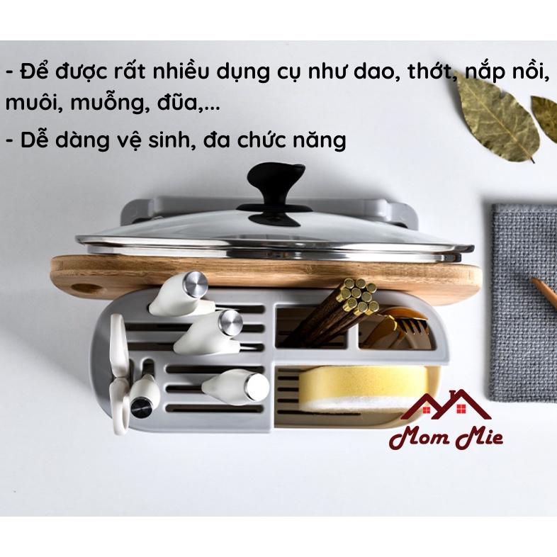 Khay nhựa cắm muỗng, đũa, dao kết hợp giá để úp thớt, nắp nồi đa năng, tiện ích - K107