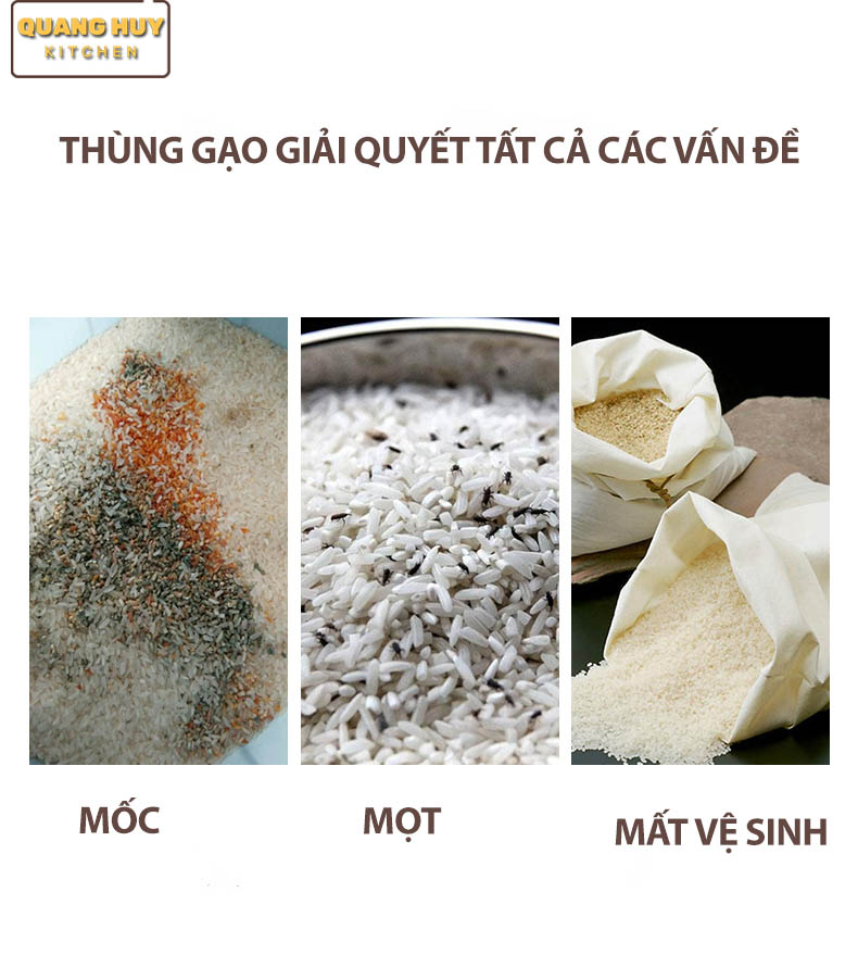 Thùng gạo âm tủ mặt gương chất lượng giá tốt cam kết giao đúng màu