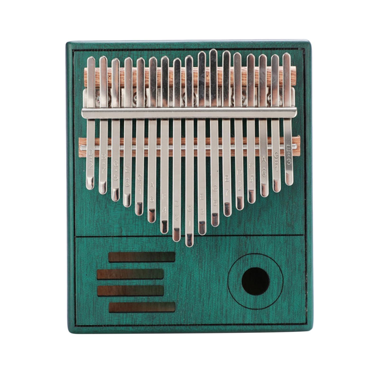 17 Keys Thumb Piano Finger Piano Mbira Musical Instrument Gift Brown