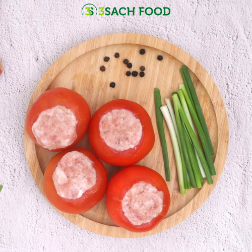 Cà chua dồn thịt 3S khay 400gr - Nguyên liệu đã được sơ chế