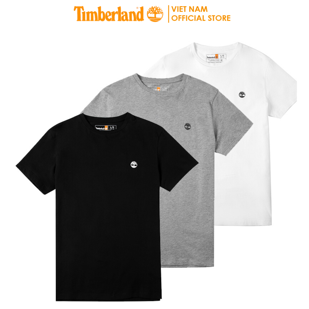 Timberland Set 3 Áo Thun Nam 3xPack Basic Jersey Crew Tee Slim TB0A62RW81