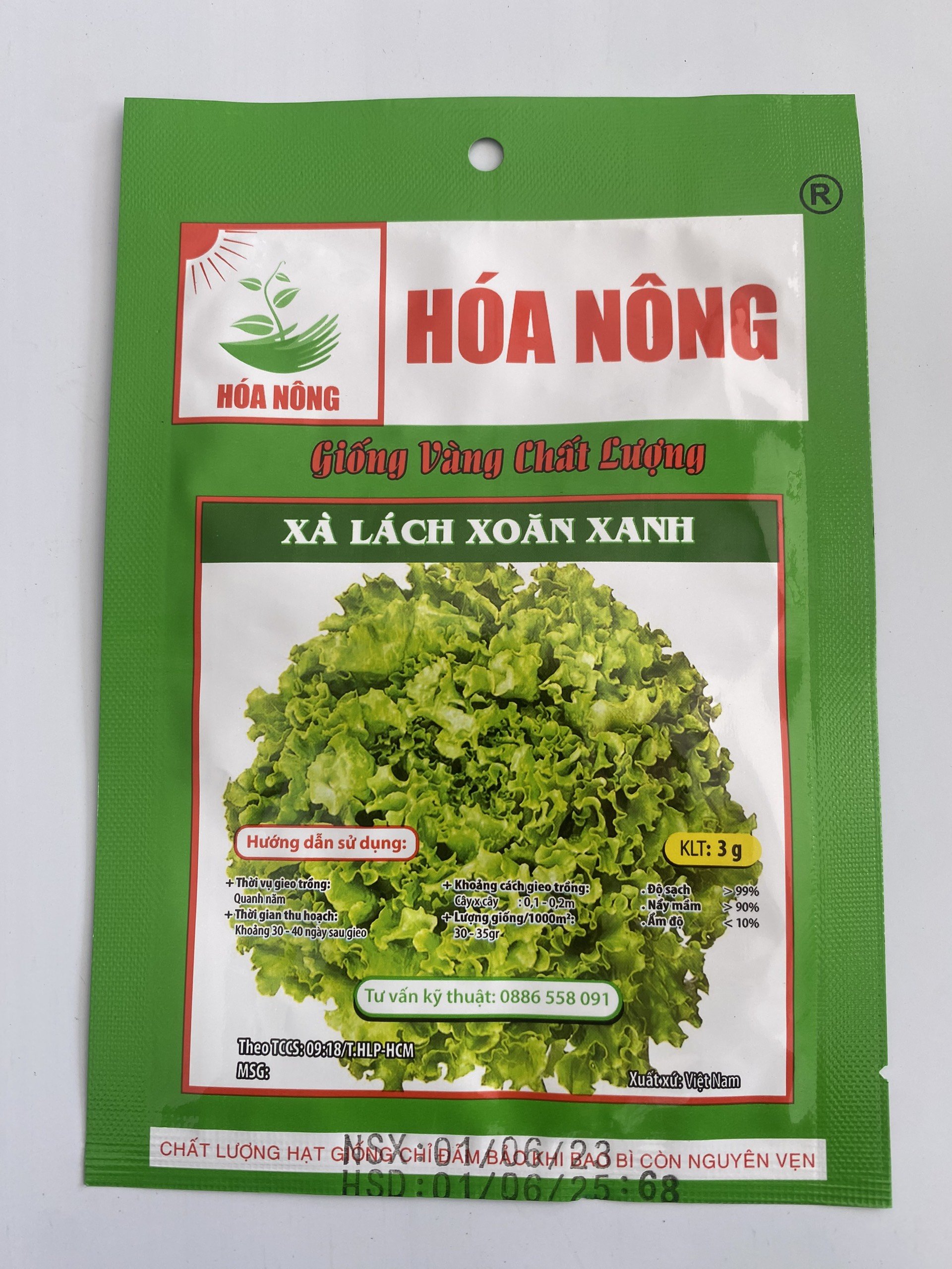 Hạt giống Xà Lách Xoăn Xanh | Hạt Giống | gói 3gr