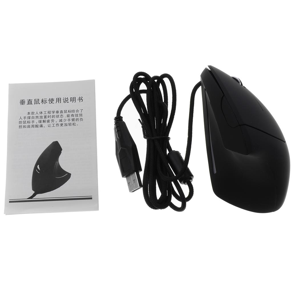 6D 2.4G Wired Optical Gaming Mouse 3200DPI Ergonomic Design Vertical Mice