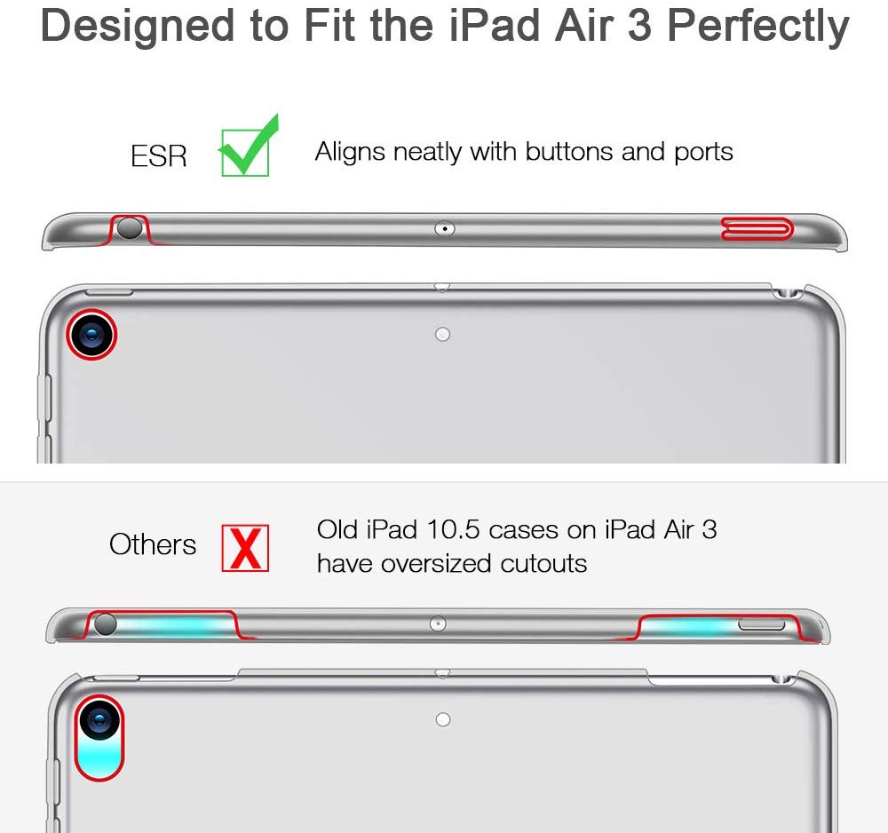 Bao da iPad Air 10.5 2019 ESR Rebound Slim Smart Case - Hàng Nhập Khẩu