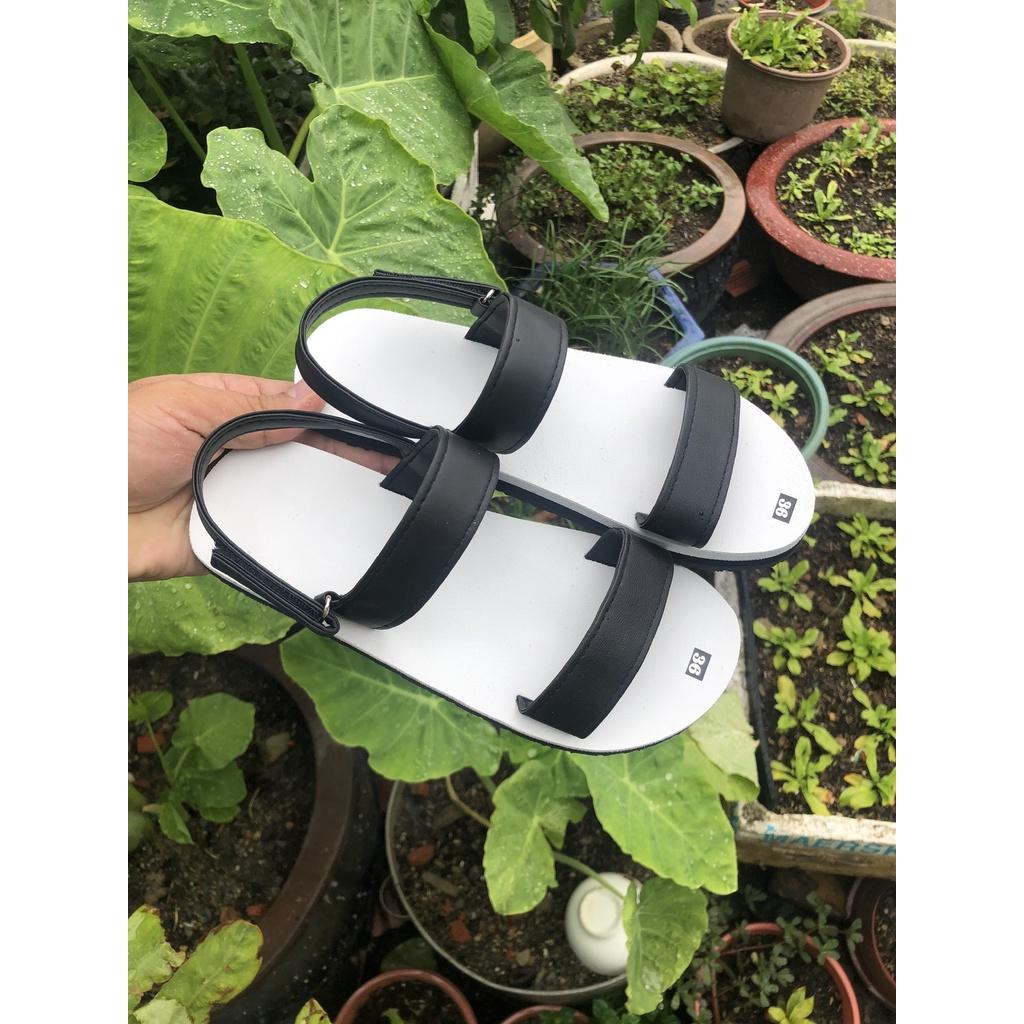 sandal đồng nai dép quai hậu nam và nữ ( đế trắng quai đen ) size từ 35 nữ đến 43 nam