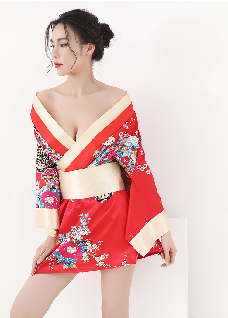 Cosplay Kimono Nhật Nhiều Màu Tặng Quần Lọt Khe + Đai Nơ Sexy Erotic Dress Nightwear Brave Man BCS21 A046