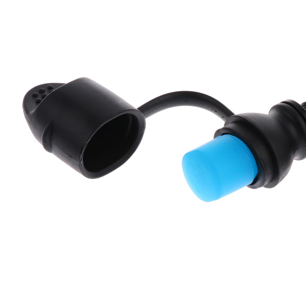 2xWater Bag Hydration Pack Bite Valve Nozzle Bladder Black 7.5x7cm 90 Degree
