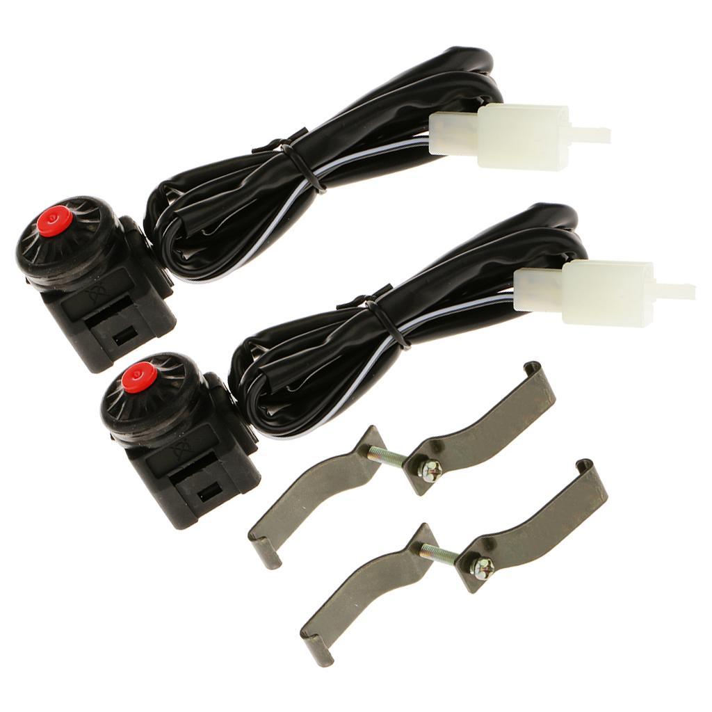 2x Universal Ignition Starter Switch for Motorbike ATV Quad Dirt Bike
