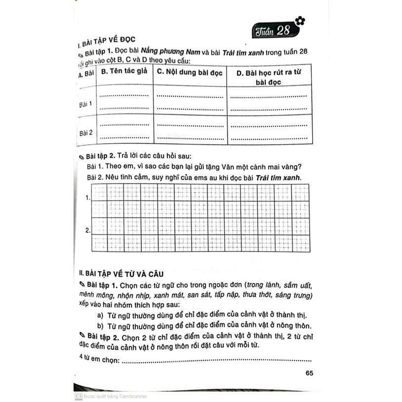 Sách - Vở bài tập cuối tuần tiếng việt 3 HA-MK