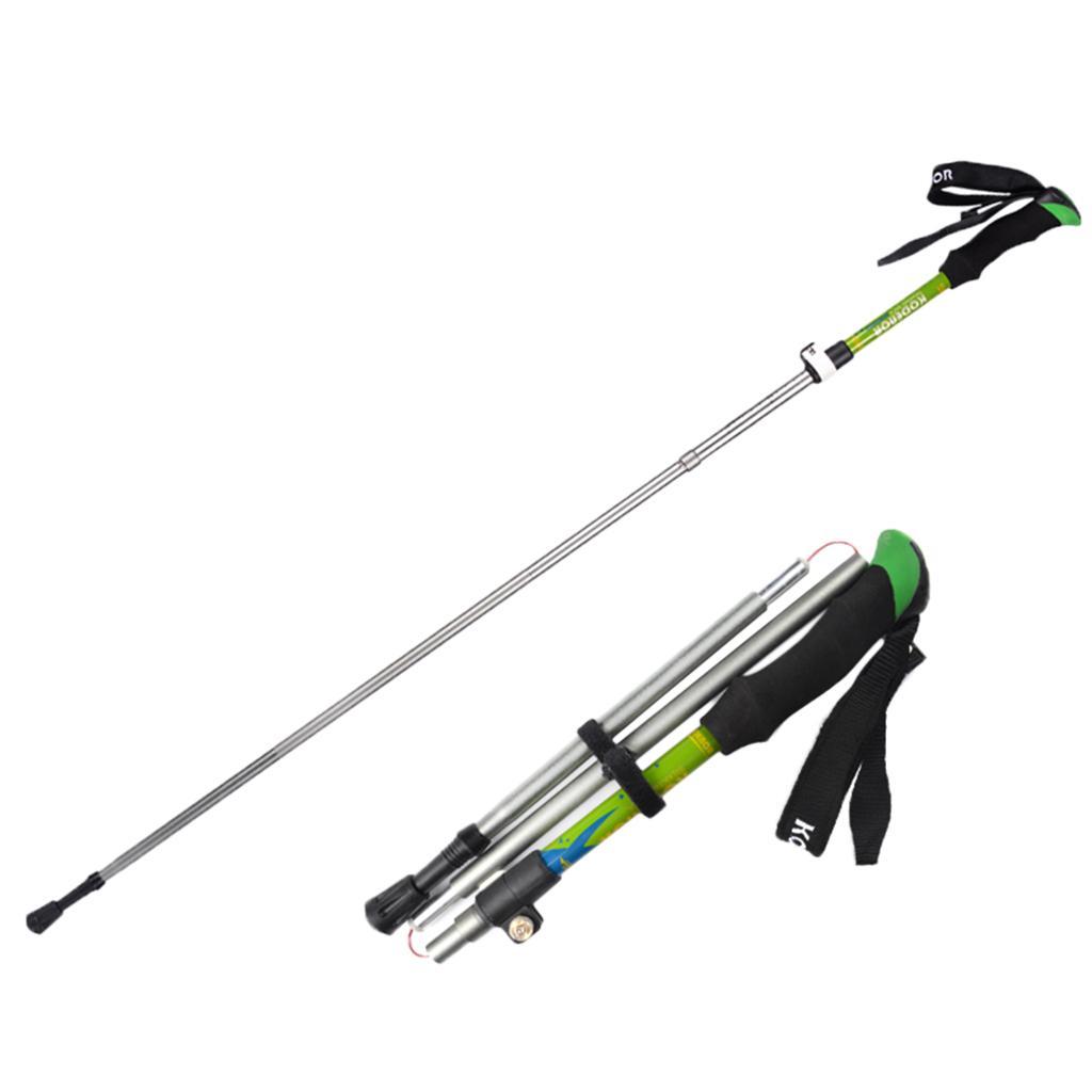 Outdoor Walking Trekking Anti Skid Alpenstock Quick Lock Trekking Sticks Poles Telescopic Alpenstock