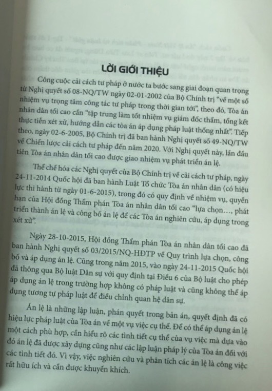 Án lệ Việt Nam - Phân tích và luận giải (tập 1 và 2)