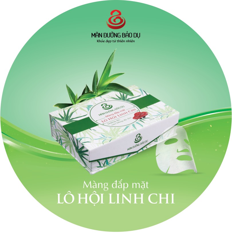 Màng đắp mặt nạ Lô Hội Linh Chi từ thảo dược (hộp 10 miếng) - Hàng Chính Hãng