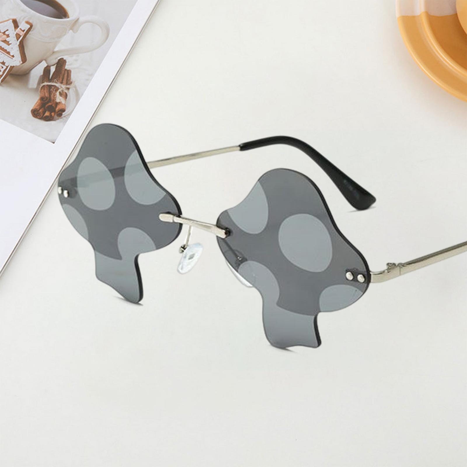 Fashion Sunglasses  Sun Protection Rimless for Party Photo Props Gray