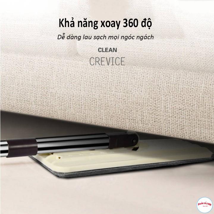 CÂY LAU NHÀ TỰ VẮT KÈM THÙNG - Chổi lau nhà xoay 360 độ thông minh thế hệ mới br00489