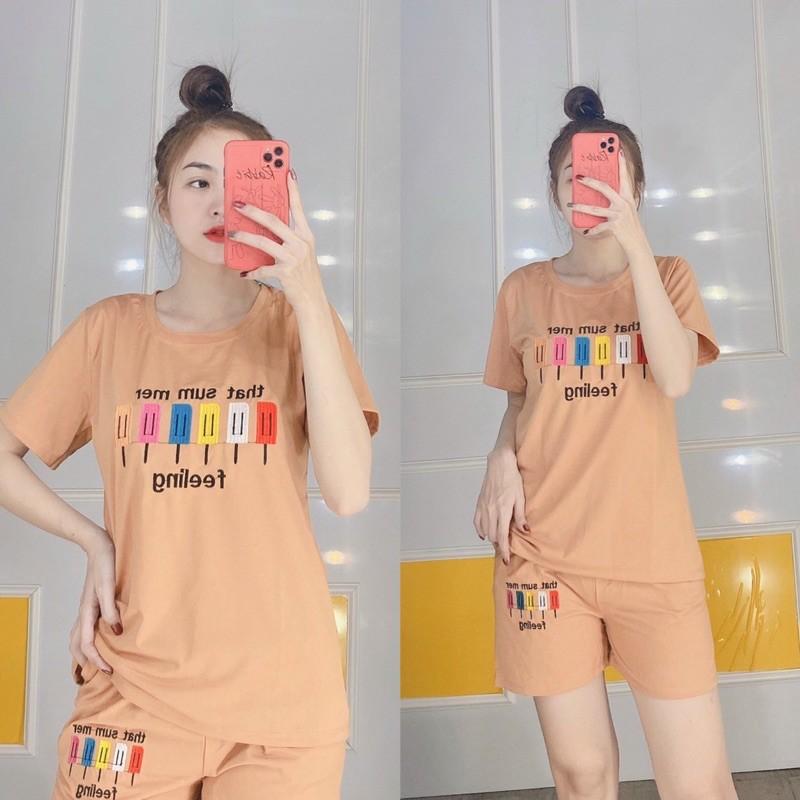 Đồ bộ, set bộ đồ đùi thun cotton mặc nhà dễ thương