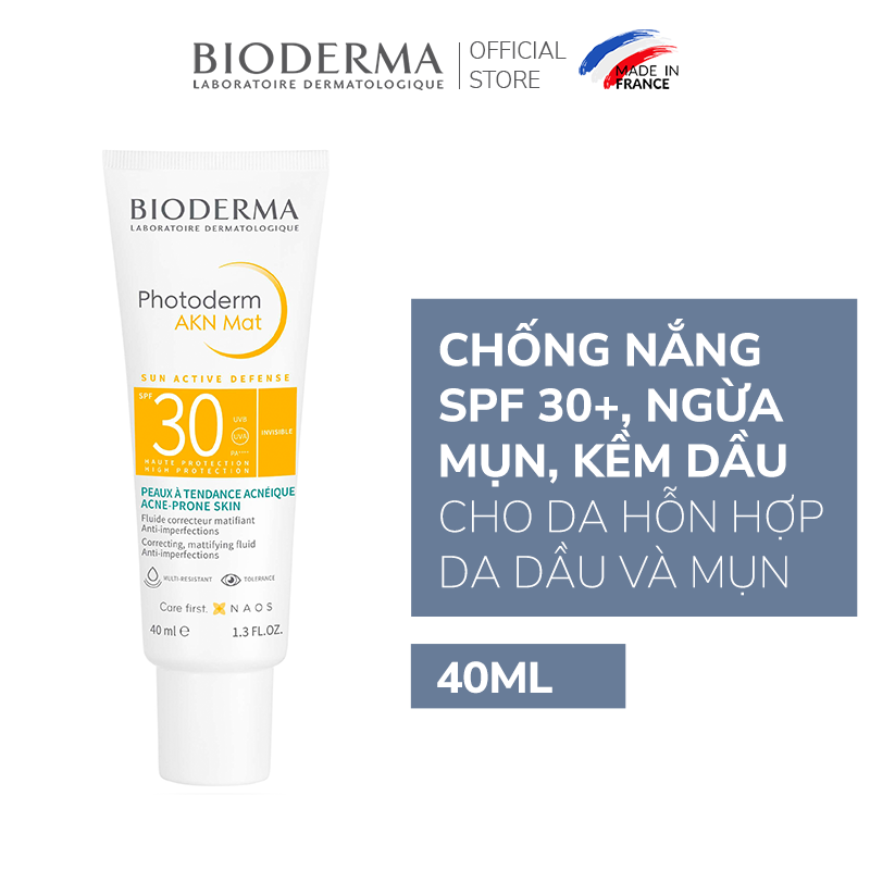 Kem Chống Nắng Da Dầu Bioderma Photoderm AKN Mat SPF 30 (40ml)