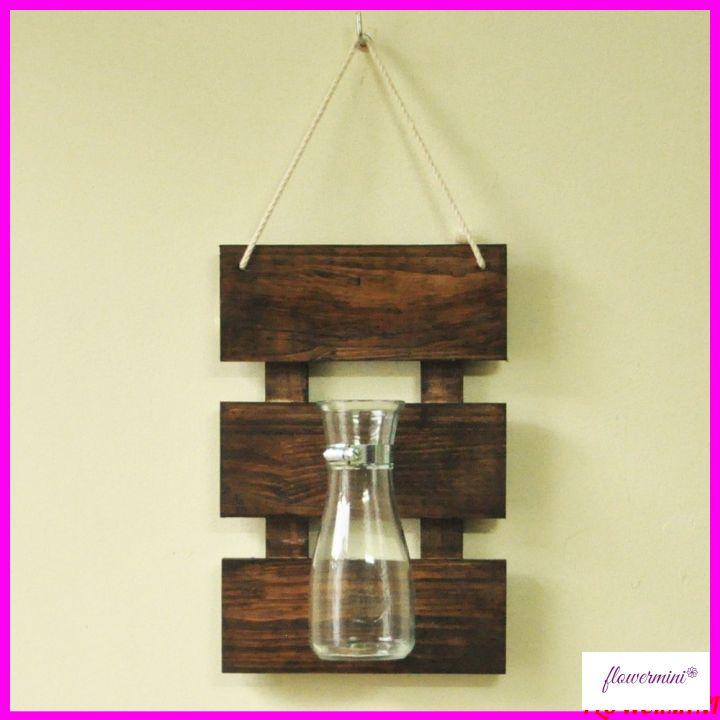 Giỏ hoa lá giả treo tường bằng gỗ trang trí nhà cửa, ban công, cầu thang, tiểu cảnh, decor nhà hàng, quán cà phê độc đáo