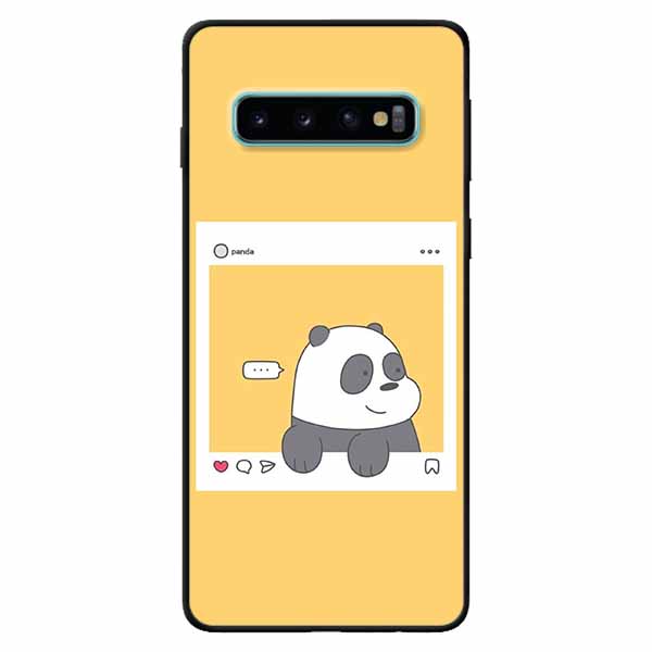 Ốp lưng dành cho Samsung S10 Plus mẫu Chú Gấu Khung Hình