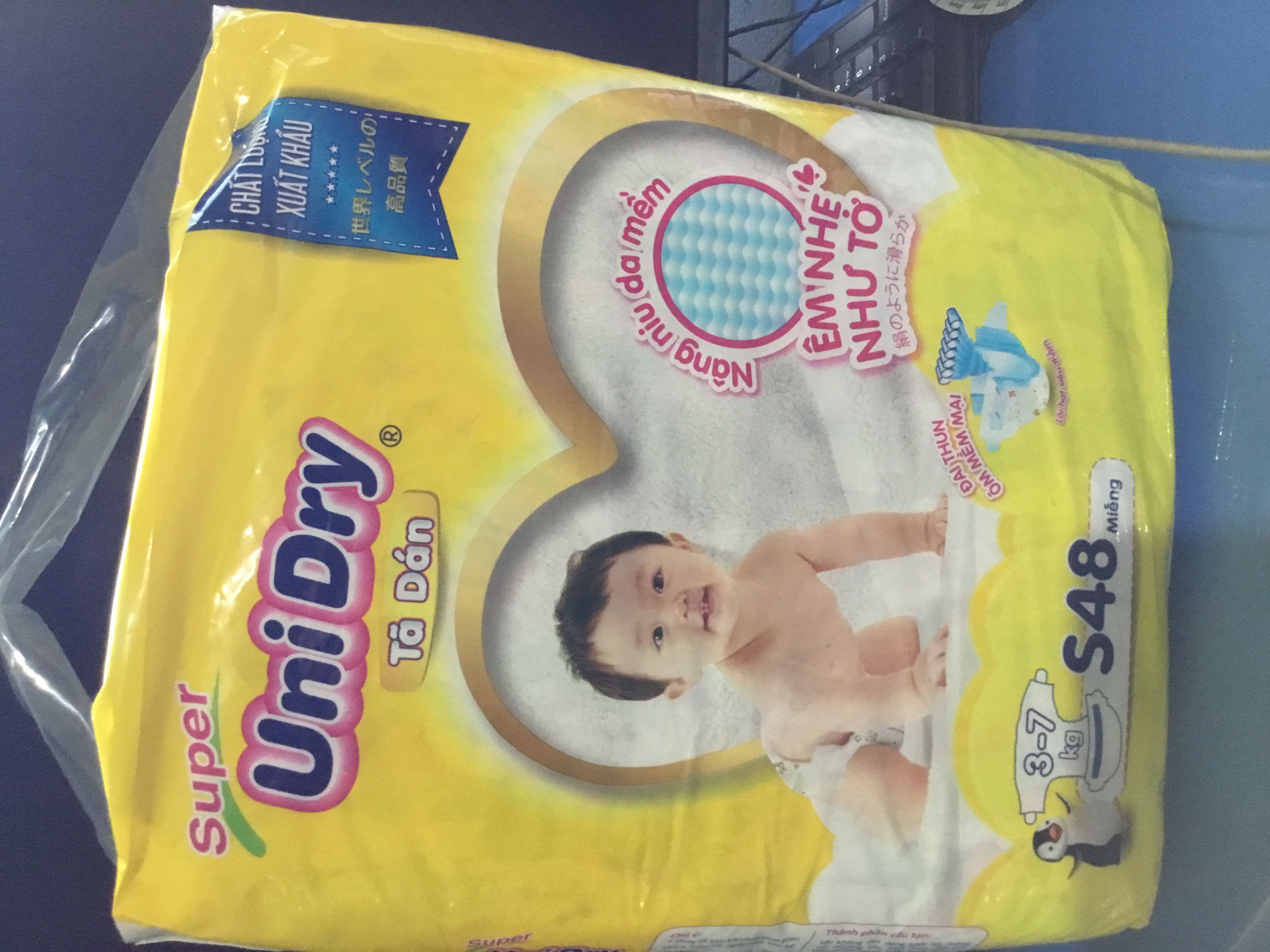 Tã dán Unidry S54 Cho bé từ 3-7kg - Date luôn mới