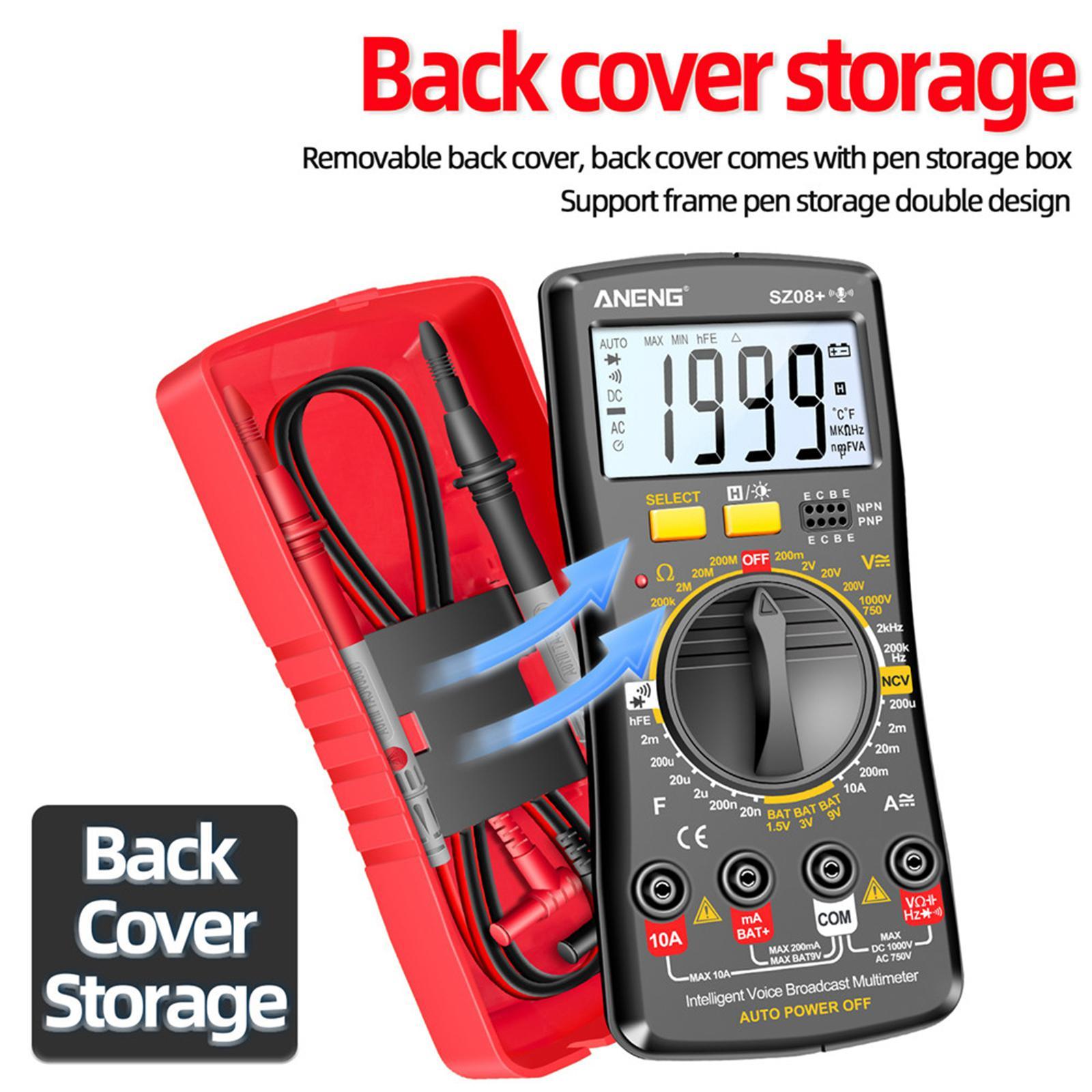 Digital Multimeter Meter Test Handheld Digital Meter Back Light for DC Current Test