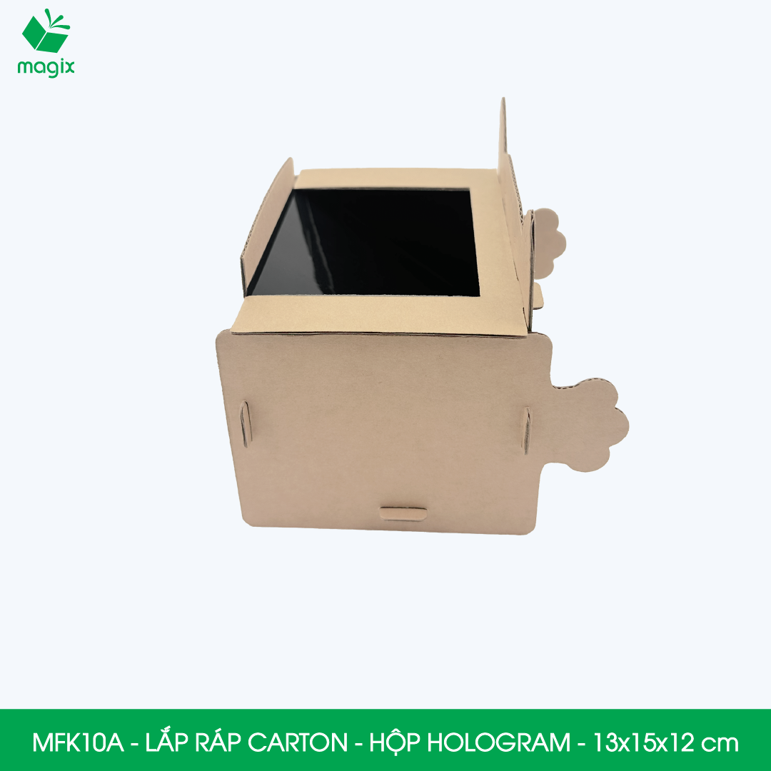 MFK10A - 15x13x12 - Hộp giấy chiếu phim Hologram 3D - Lắp ráp carton - Tạo ảo ảnh từ điện thoại