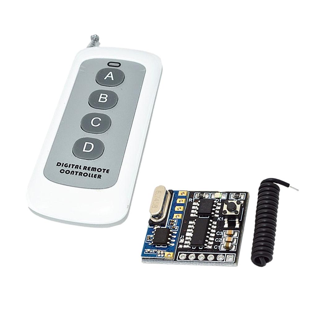 4ch Rf Wireless 433mhz Remote Control Switch Relay Transmitter with Receiver