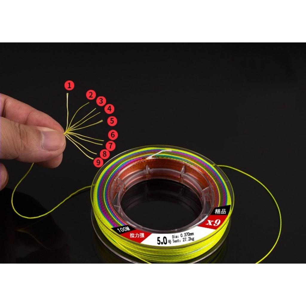 Dù Câu Cá Pe X9 Super Line 100m Dây Câu Cá Siêu Bền Siêu Mịn Dây Dù Câu Cá Giá Rẻ