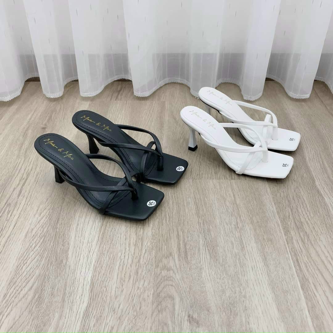 SANDAL quai mảnh gót 5cm mũi vuông nữ tính