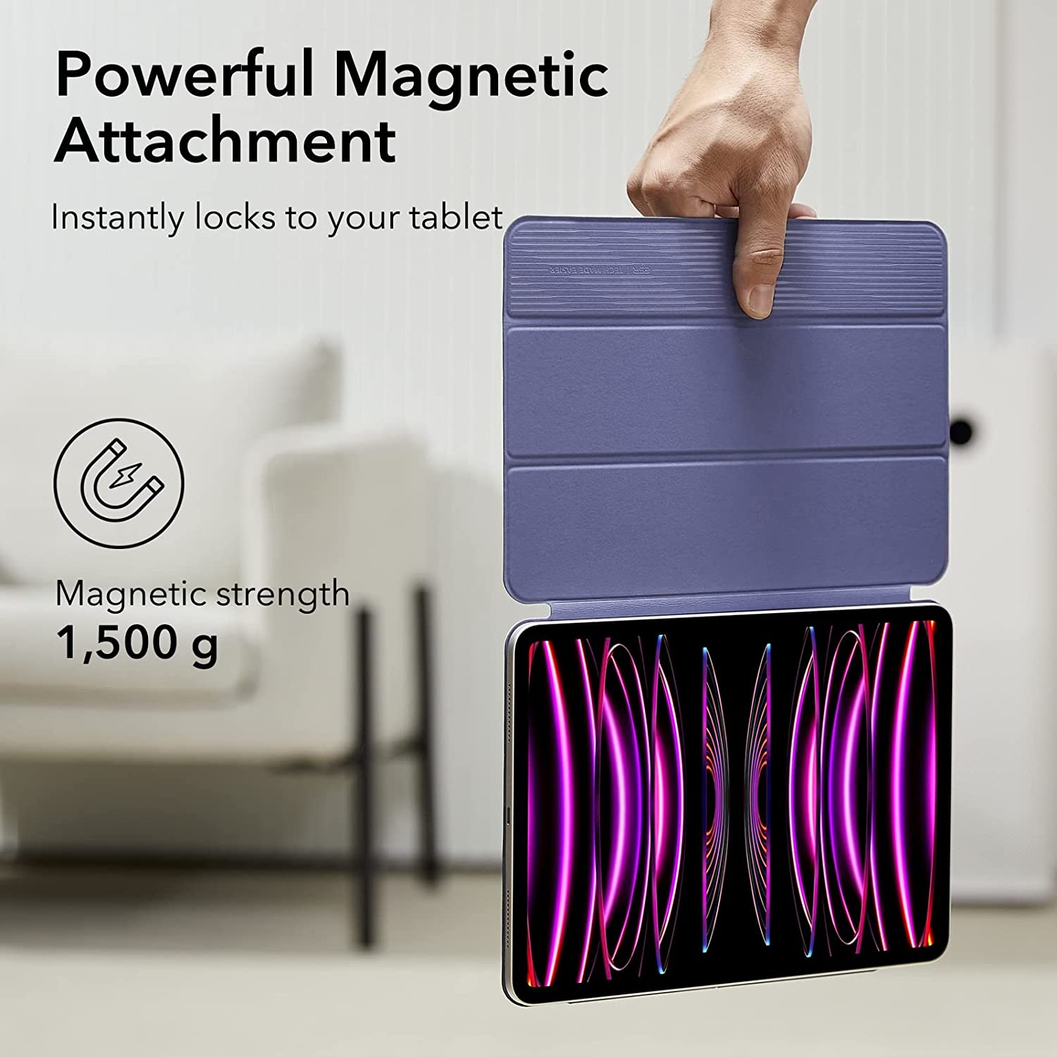 Bao Da dành cho iPad Pro 12.9 inch 2022 ESR Rebound Magnetic Case - Hàng Chính Hãng