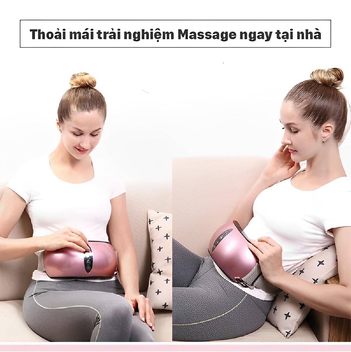 Máy massage bụng, đai matxa bụng công nghệ rung và nhiệt hồng ngoại, an toàn, mang lại vòng eo thon gọn
