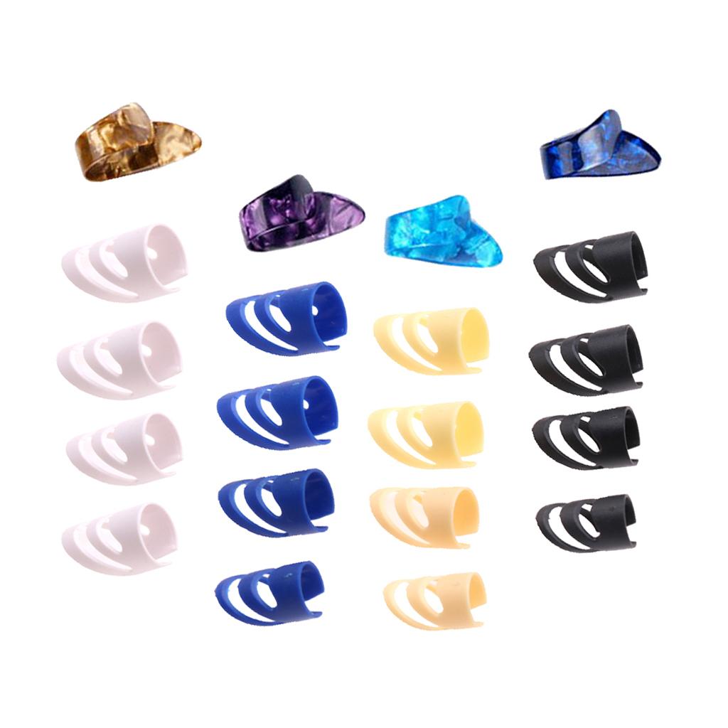 Sunnimix 20 Chiếc Đàn Guitar Ngón Tay Ngón Tay Cái Ghita Cổ Điển Móng Celluloid Cho Âm Nhạc Người Yêu