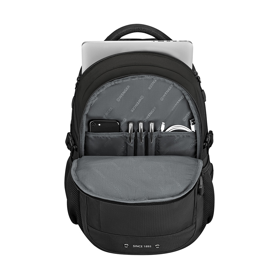 Balo laptop 15.6" Pilot Pro WENGER - THỤY SĨ :Ngăn chứa bảo vệ laptop 15.6" Nội thất tổ chức phong phú, tinh tế, tiện dụng