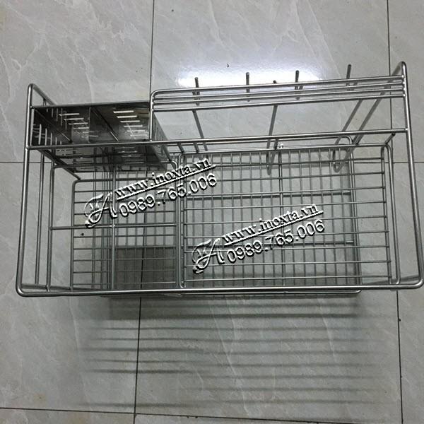 Kệ gia vị âm tủ, kệ gia vị đa năng lắp đặt âm tủ thanh ray giảm chấn INOX 304 GVA304