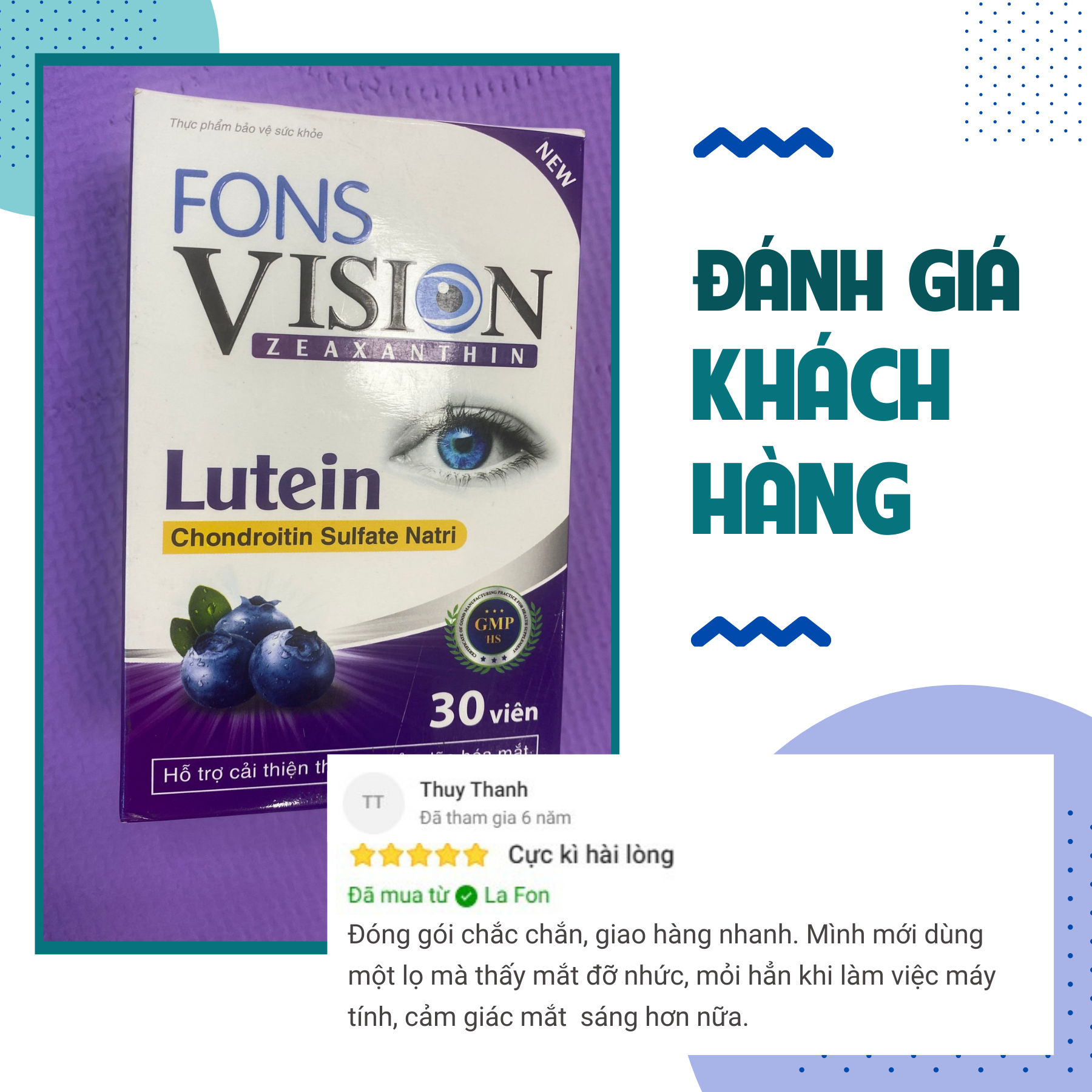 Combo 3 hộp Fons Vision - Viên uống bổ mắt, tăng cường thị lực
