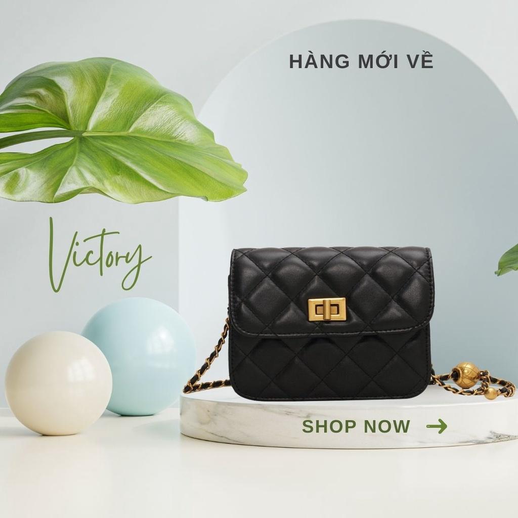 Túi Xách Nữ Mini VICTORY Đeo Chéo Đeo Vai classic trần chỉ phong cách đơn giản Dự Tiệc Đi Làm Đi Chơi SKU: 383