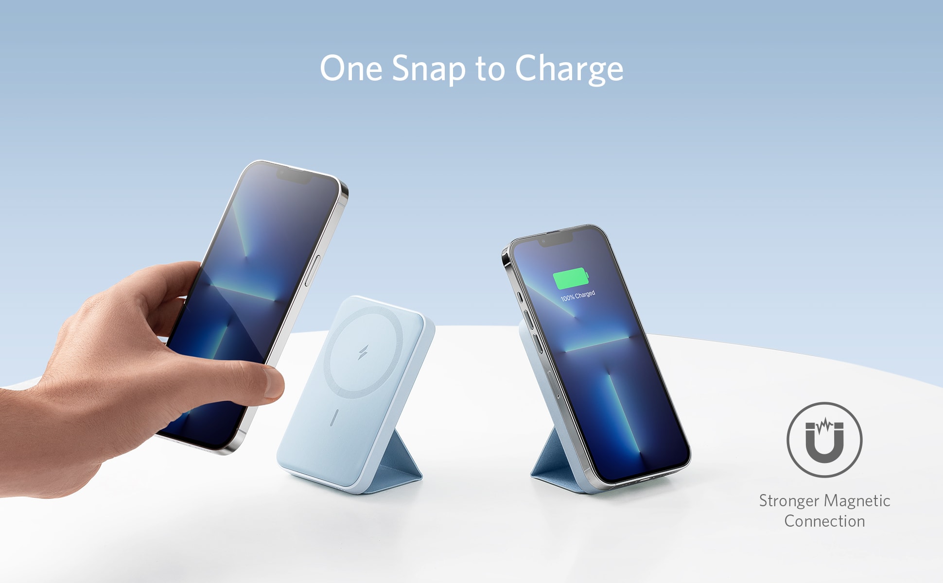 Pin sạc dự phòng ANKER 622 - Chức năng không dây từ tính có chân đế gấp, dung lượng 5000mAh và USB-C dành cho iPhone 13/12 Series - A1611