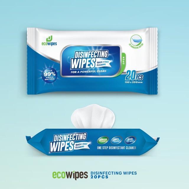 KHĂN ƯỚT CỒN DIỆT KHUẨN ECOWIPES