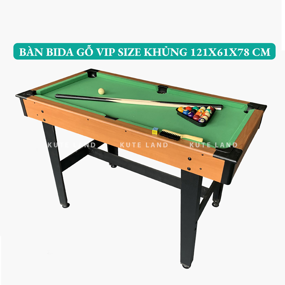 Bàn Bida gỗ size đại lớn nhất 121x61x78 cm dành cho cả người lớn và trẻ em