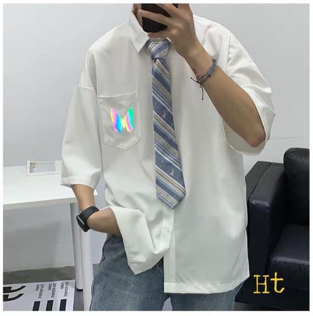 Áo Sơ mi Bướm 7m in túi cộc tay H2K979