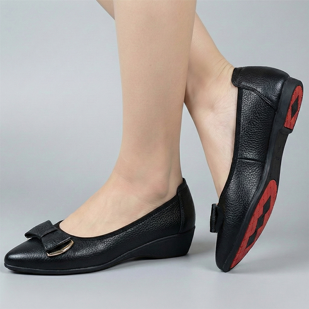 Giày Nữ Búp Bê Đế Bệt TiTi ĐÔ Da Bò Thật Thời Trang Cao Cấp 2cm BBN2023