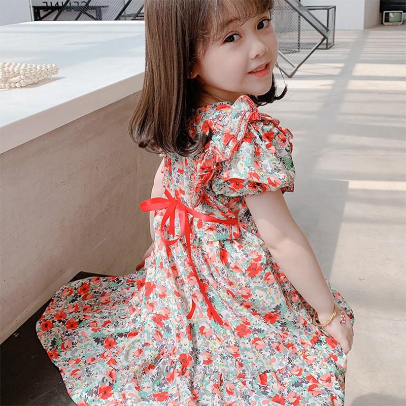 VT57 Size90-130 (9-27kg) Váy đầm xoè bé gái - Kiểu dáng công chúa Thời trang trẻ Em hàng quảng châu