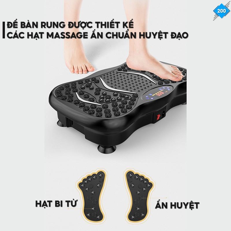 Máy Rung Toàn Thân Giảm Mỡ Cơ Cao Cấp Chịu Được Sức Nặng Lên Đến 150kg Nhiều Chế Độ Rung 200