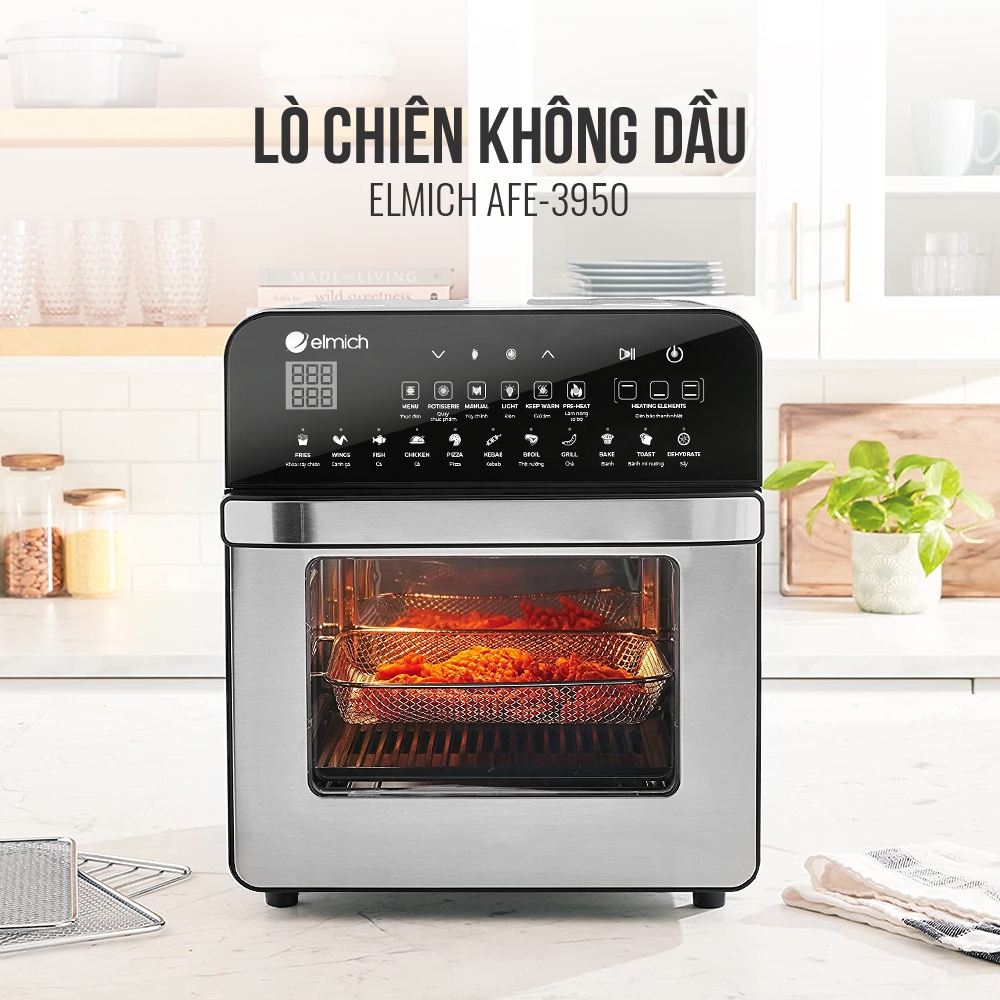 Nồi Chiên Không Dầu Elmich AFE-3950 - Hàng Chính Hãng