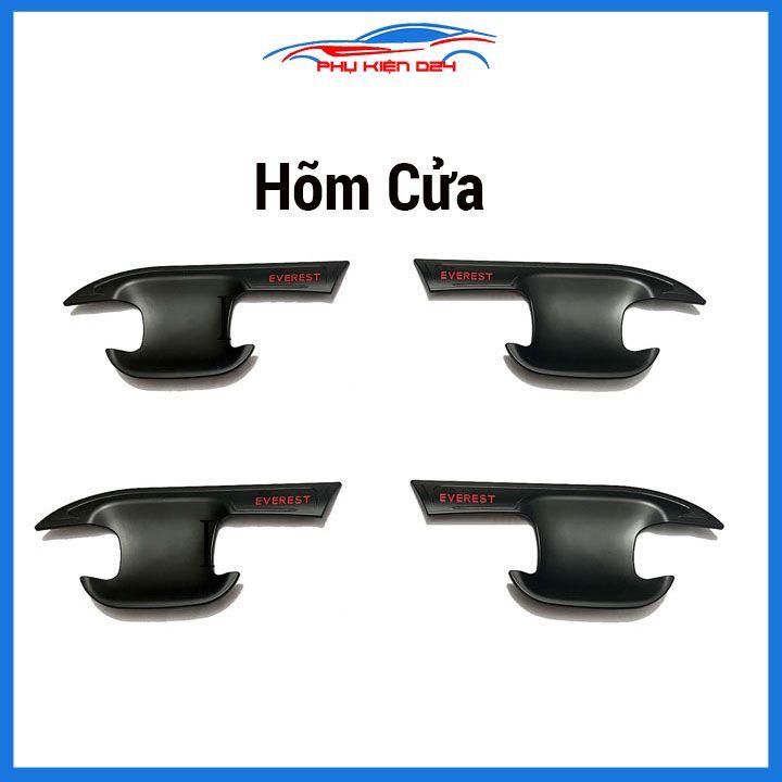 Ốp tay hõm nhựa đen Everest 2023-2024 có từ sáng bóng chống trầy bảo vệ cửa xe ô tô
