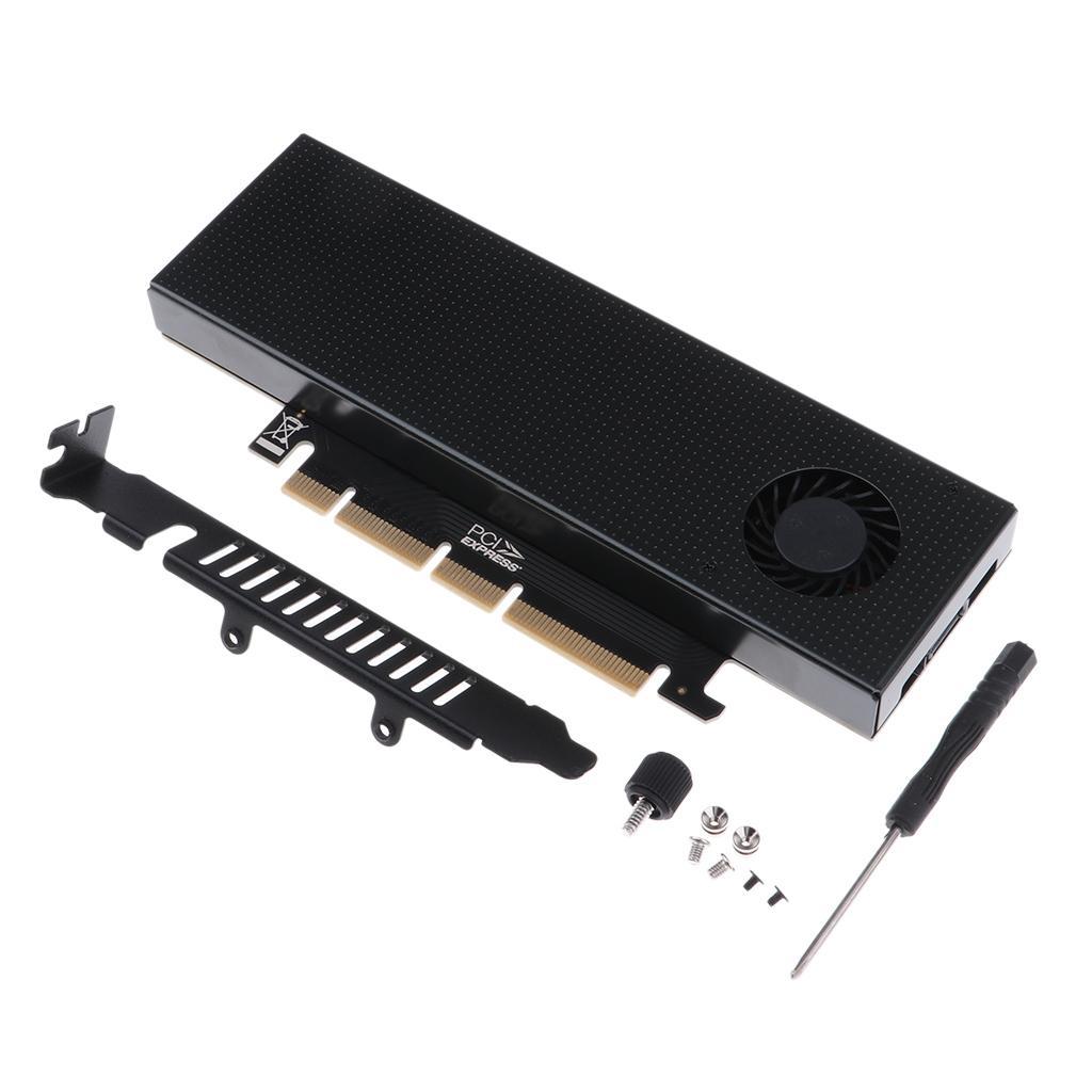 M.2 Add on Card Turn PCIE3.0 Cooling Fan Dual Interface