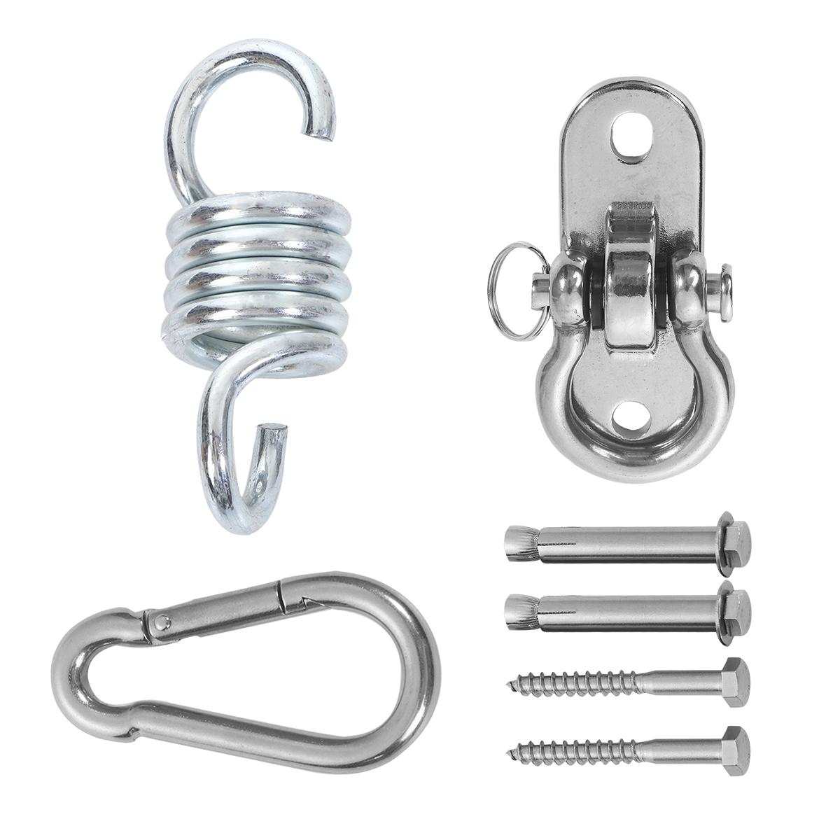 1 Set ĐẦM XÒE Móc Treo Hiên Nhà Xoay Với Ốc Vít Cho Sân Chơi Võng Yoga Võng Giá Đỡ Treo Móc