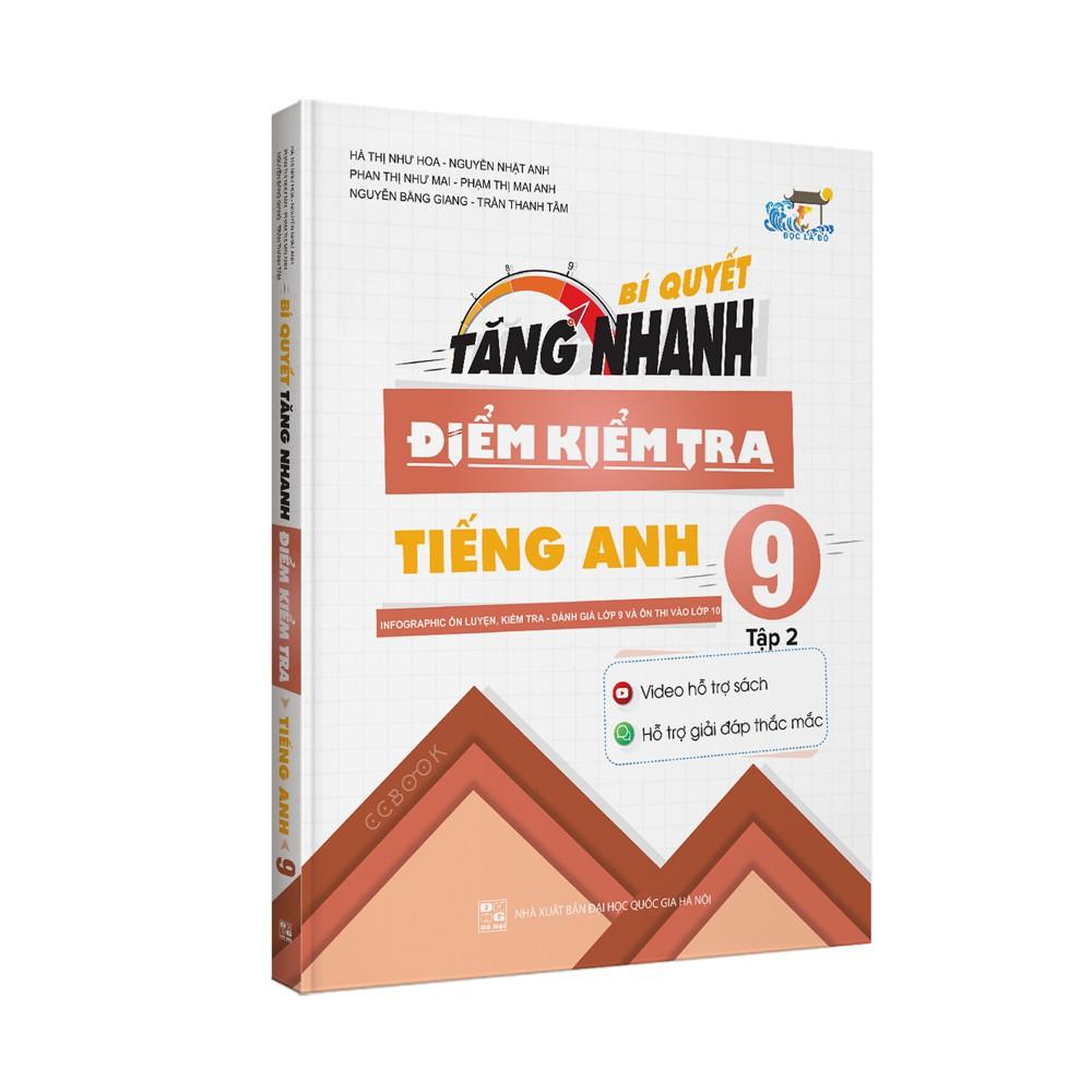 Sách - Combo Bí quyết tăng nhanh điểm kiểm tra Tiếng Anh lớp 9 - Tập 1 + Tập 2 - Ôn thi vào lớp 10 môn Tiếng Anh