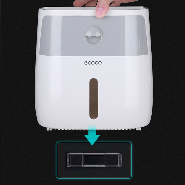 Hộp đựng giấy vệ sinh 2 tầng E1804 cao cấp treo tường Ecoco