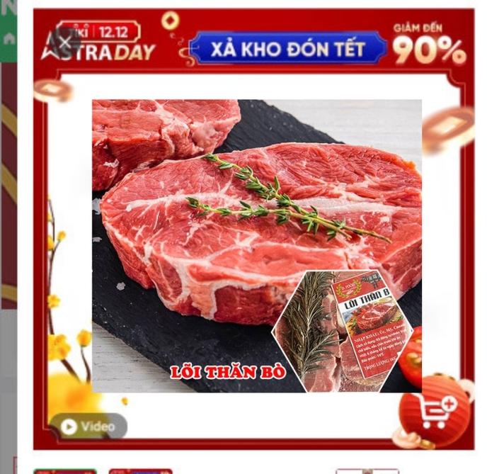 [HCM] Lõi thăn bò nhập khẩu (set 2 khay 1kg)