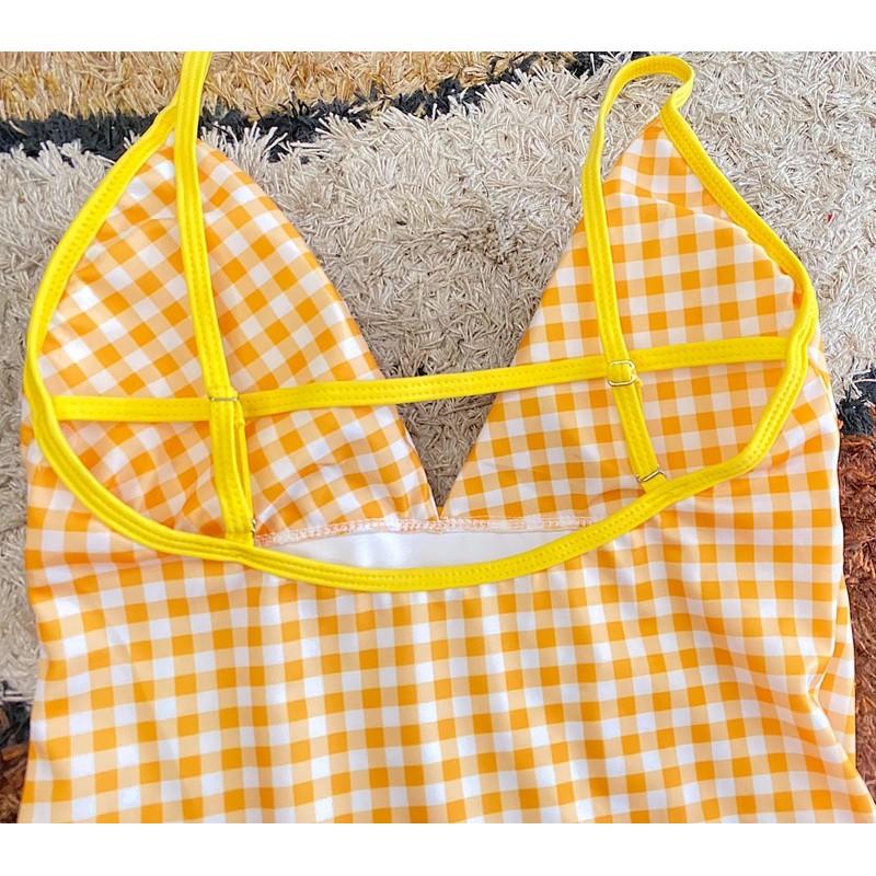 Bikini caro 3 màu vàng, đỏ, đen